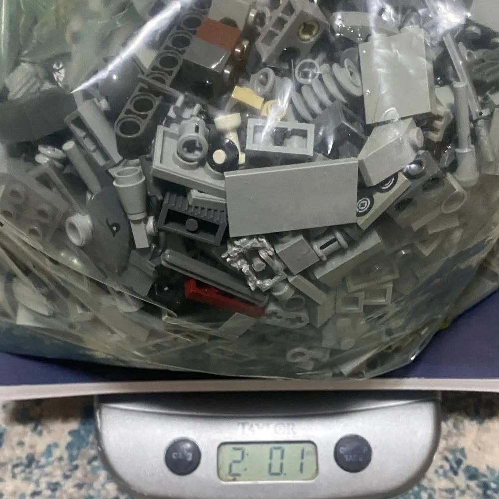 LEGO Mixed Pieces and Mixed Special Parts 2Lb gray